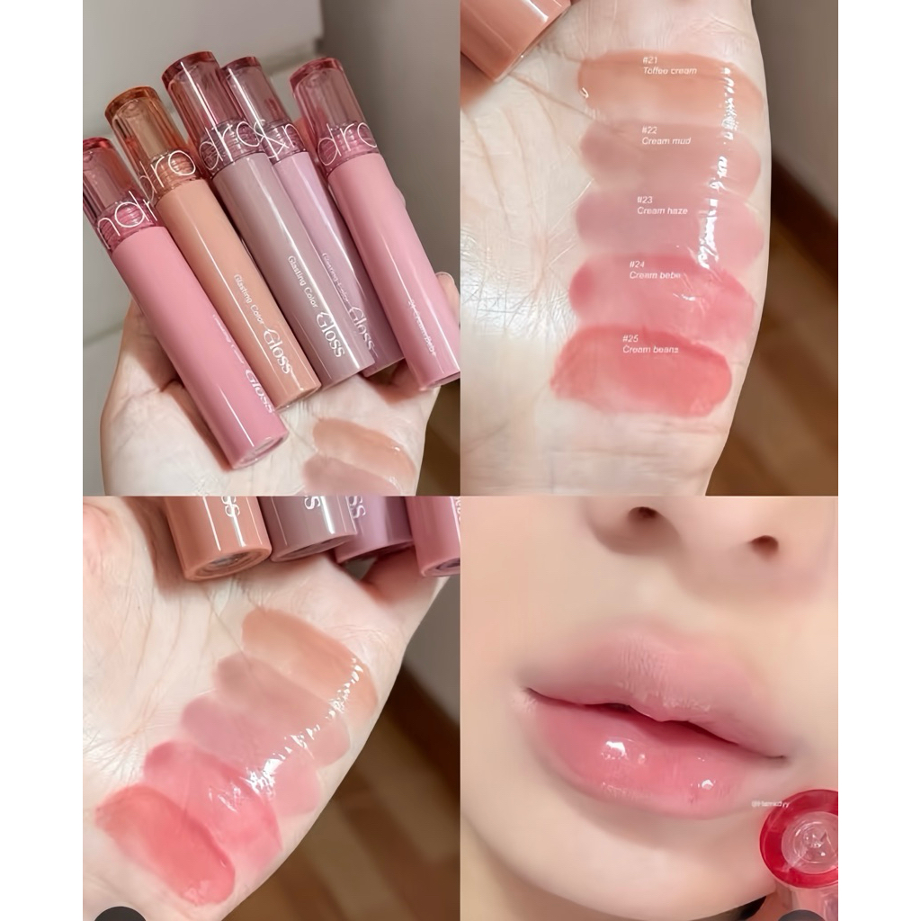 Son Tint Bóng Romand Glasting Color Gloss Lâu Trôi, 12-23-24-25(New)