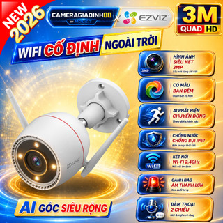 Camera ip wifi 2m ngoài trời ai thông minh ezviz c3n c3x màu ban đêm chính hãng - bh 24th