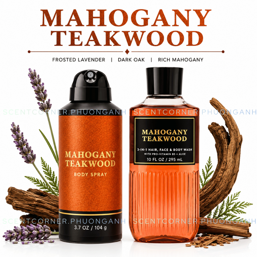 MAHOGANY TEAKWOOD | Bộ sản phẩm Cologne Mist - Sữa Tắm Nam