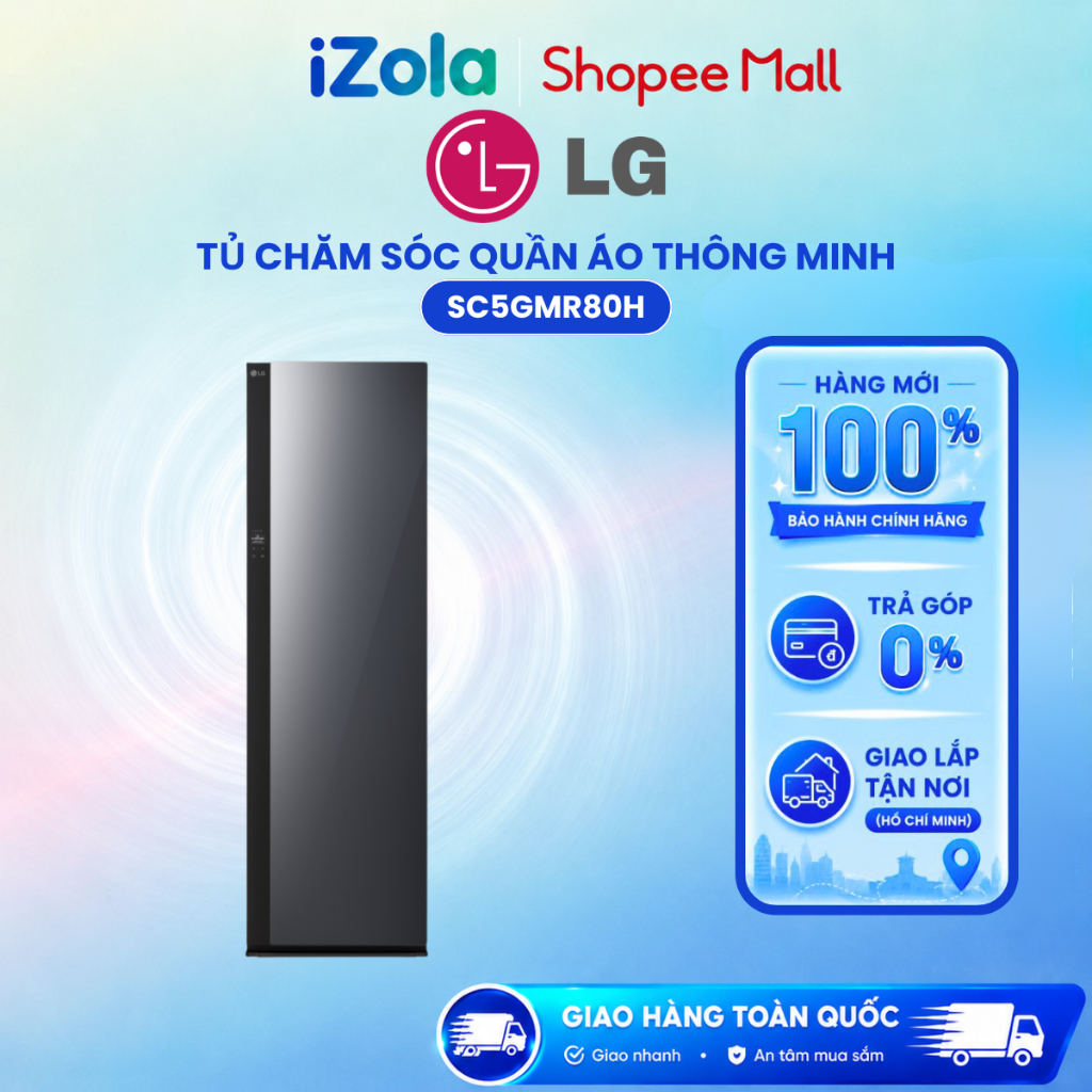 SC5GMR80H - Tủ chăm sóc quần áo thông minh LG Styler Inverter 5 móc SC5GMR80H - Hàng chính hãng