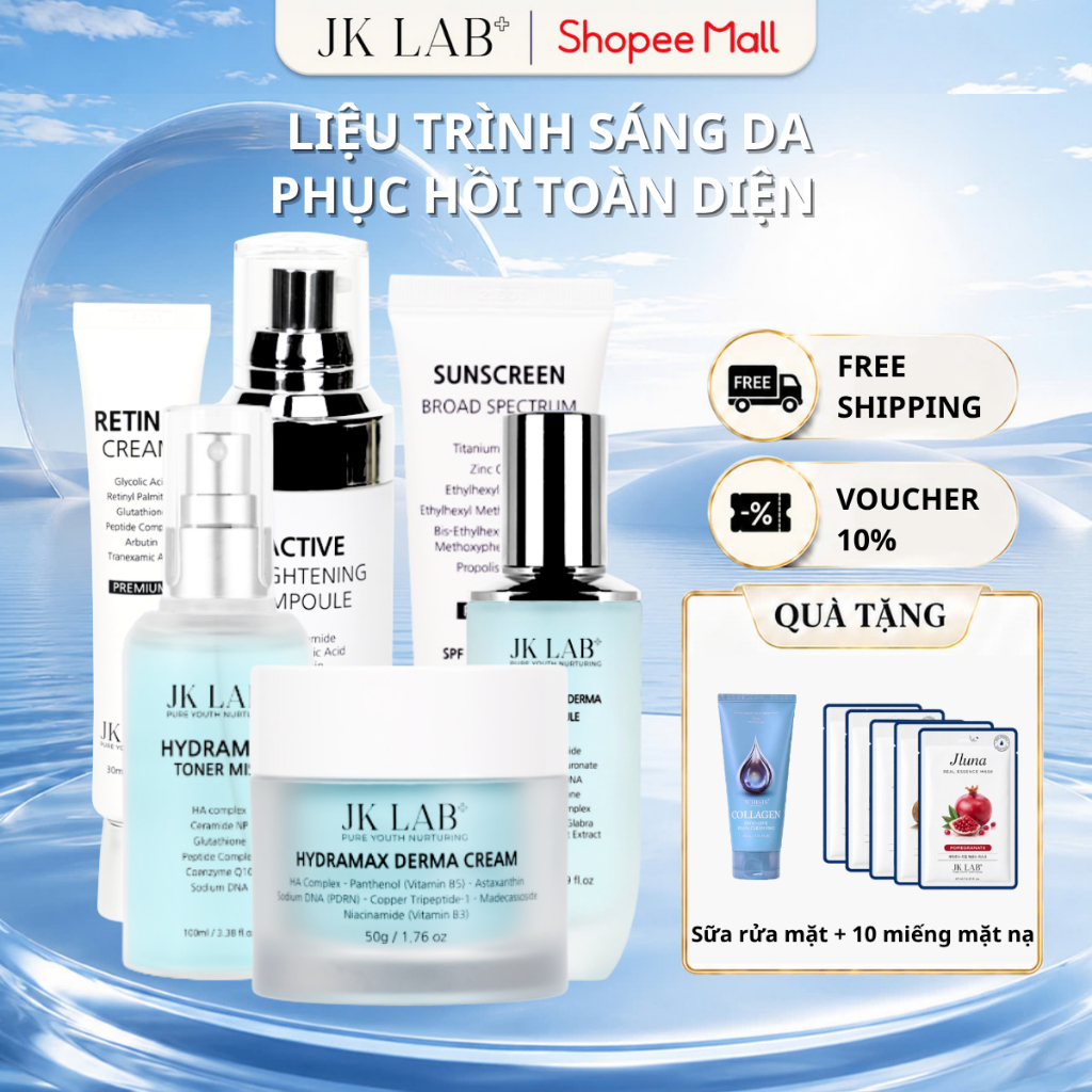 Routine Dưỡng Sáng Da – Phục Hồi Toàn Diện JK LAB