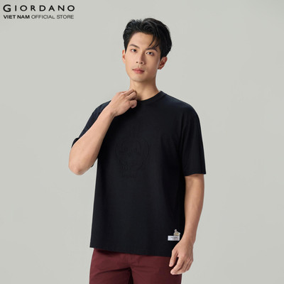 GIORDANO Áo Thun Nam Ngắn Tay Cổ Tròn In Hình CHIIKAWA Collection Men's Short-Sleeve Graphic T-Shirt 01096084-09