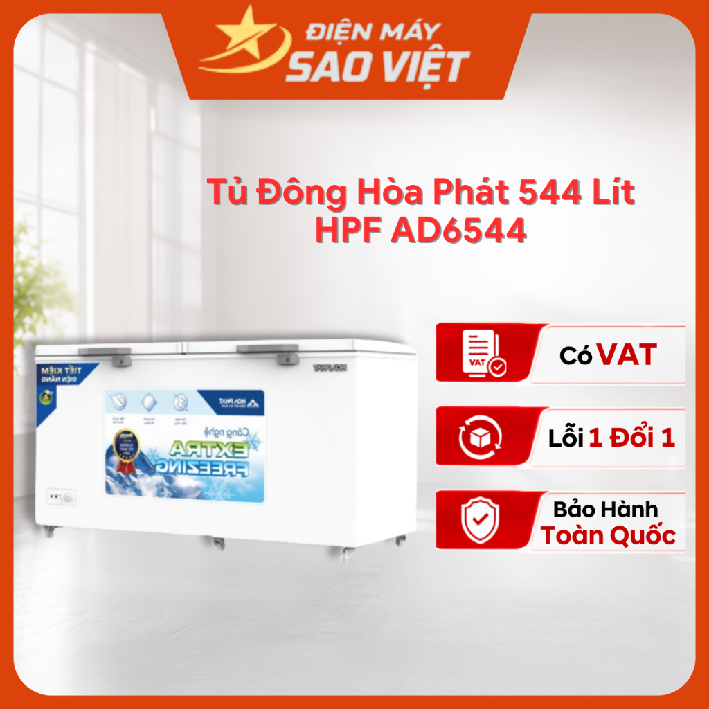 Tủ Đông Hòa Phát Dung Tích Lớn HPF AD6544 544 lít Bảo hành 24 tháng tại nhà