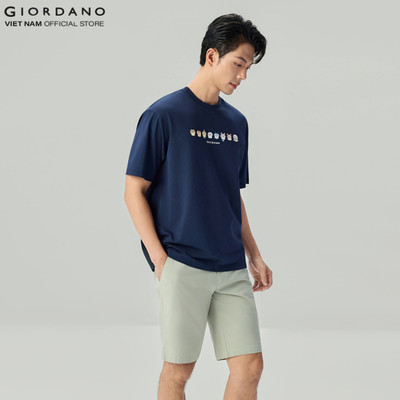 GIORDANO Áo Thun Nam Ngắn Tay Cổ Tròn In Hình CHIIKAWA Collection Men's Short-Sleeve Graphic T-Shirt 01096087-27