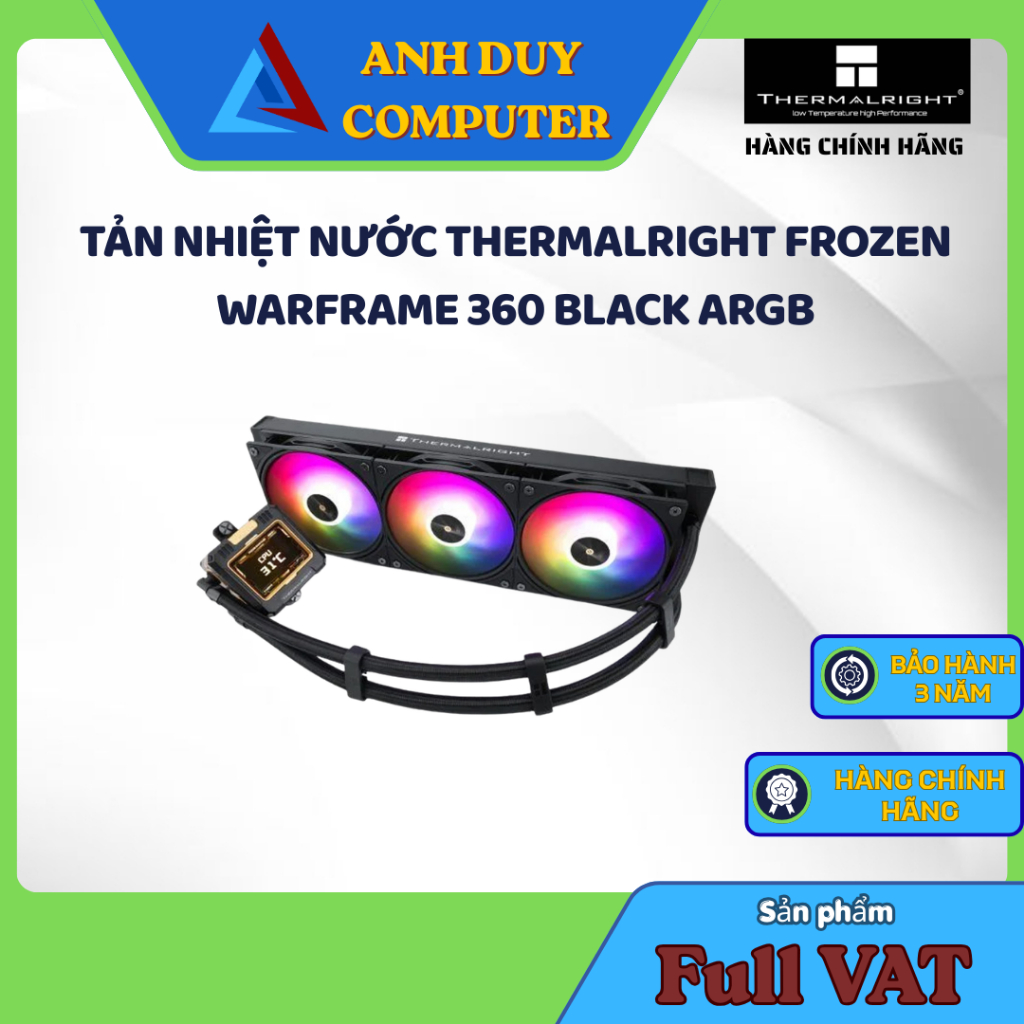 Tản Nhiệt Nước Thermalright Frozen Warframe 360 BLACK ARGB Chính Hãng Full Vat