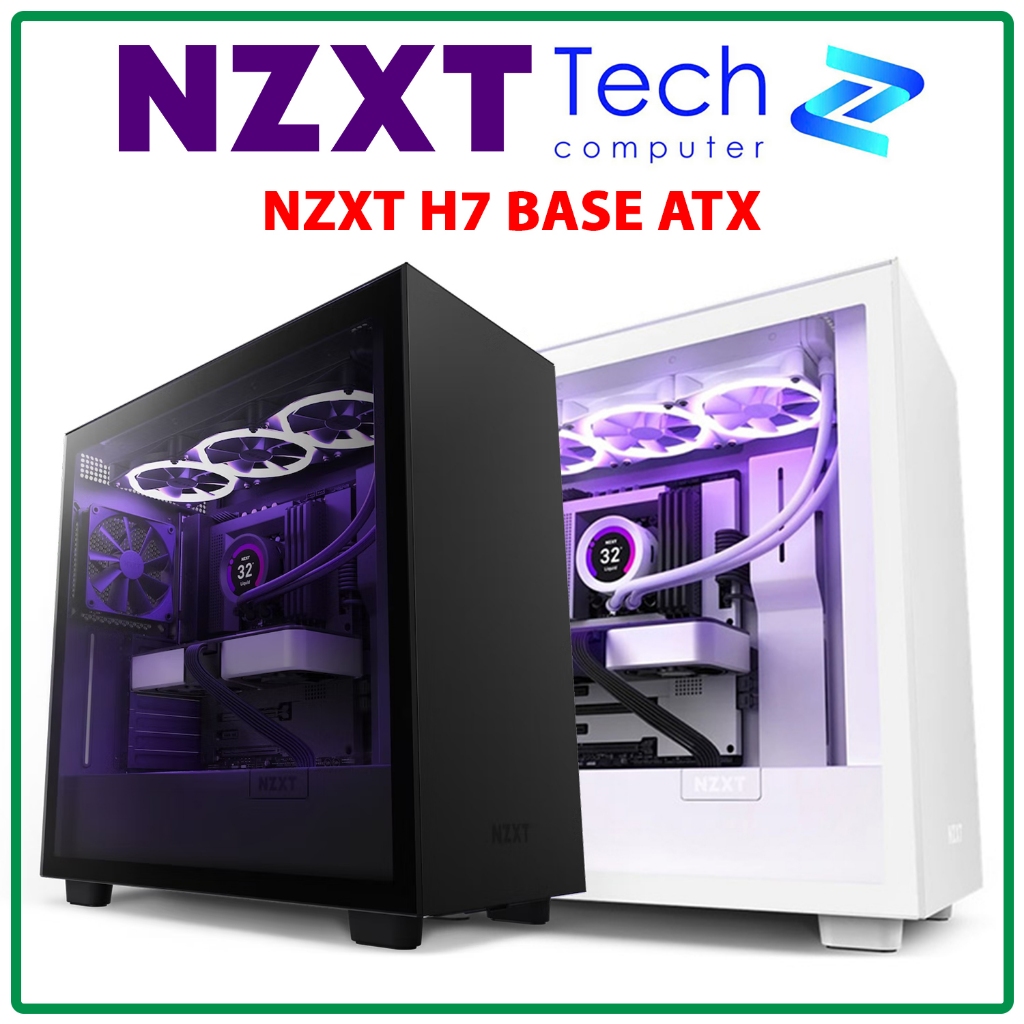 Vỏ Case NZXT H7 Base ATX Mid Tower Đen Trắng Chính Hãng