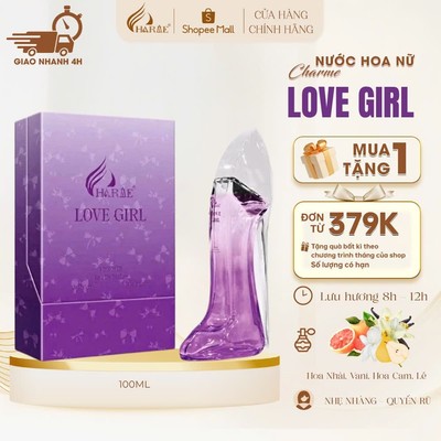 [MẪU MỚI TẶNG 10ML] Nước Hoa Nữ Charme Love Girl 100ml Nhẹ nhàng, Quyến rũ, Hương Hoa Vani Tặng Bạn Gái