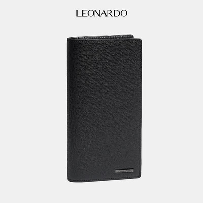 Ví Da Nam Leonardo Ví gập Mercury da Taiga cao cấp ví dài gập nhiều ngăn chống thấm sang trọng