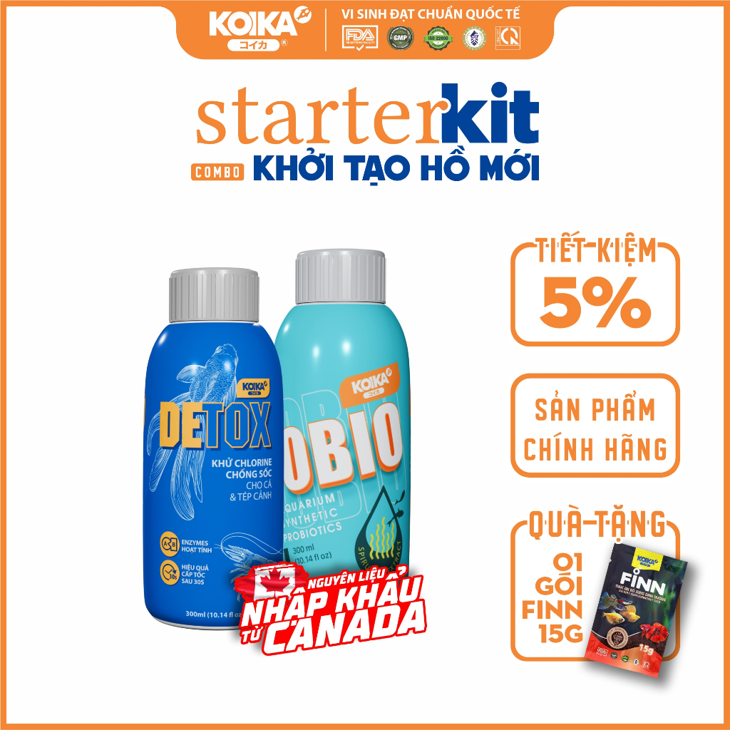 Starter Kit KOIKA - Combo Khởi Tạo Hồ Mới [Detox | Obio]