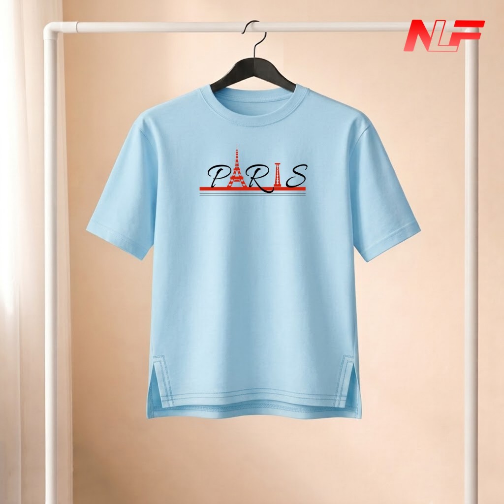 Áo Thun Tay Lỡ Xẻ Tà Paris XT-003 - NLF Store
