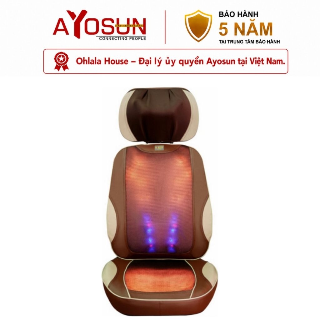 [CHÍNH HÃNG-BH 5 NĂM] Đệm Massage Toàn Thân Ayosun Hàn Quốc - Ohlala House đại lý phân phối
