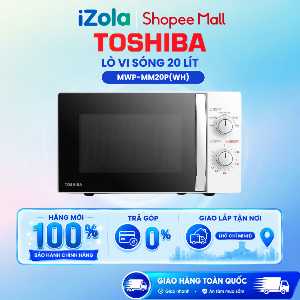 MWP-MM20P(WH) - Lò Vi Sóng Toshiba MWP-MM20P(WH) 20 lít - Hàng chính hãng