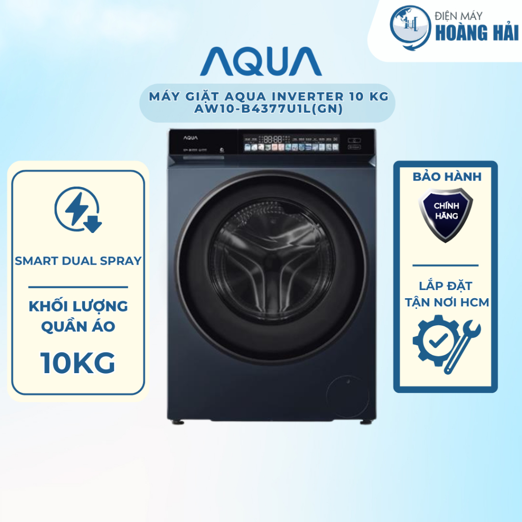 AW10-B4377U1L(GN) | Máy giặt Aqua Inverter 10 kg AW10-B4377U1L(GN) - HÀNG CHÍNH HÃNG