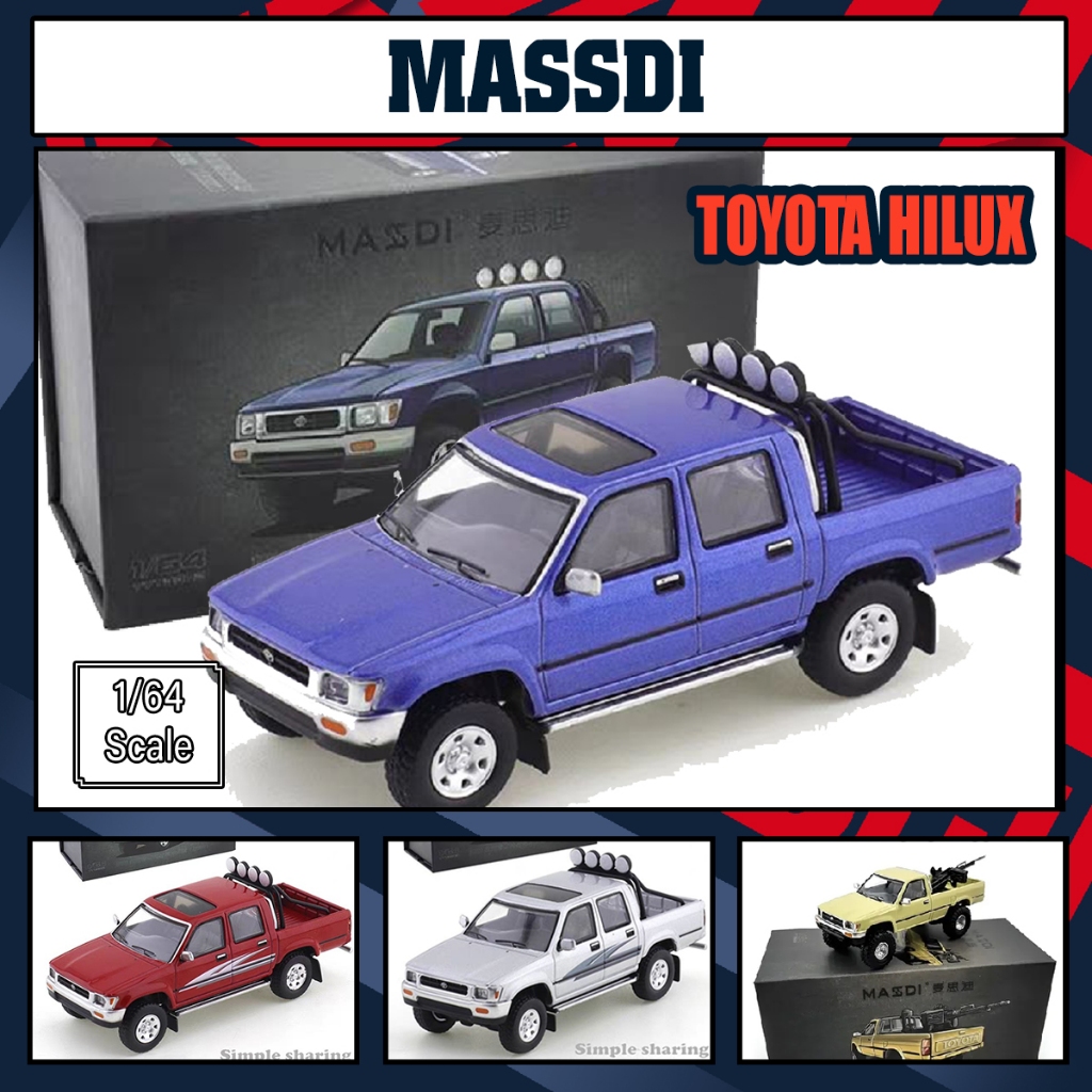 Xe mô hình Massdi xe bán tải Toyota Hilux Off Road tỉ lệ 1:64