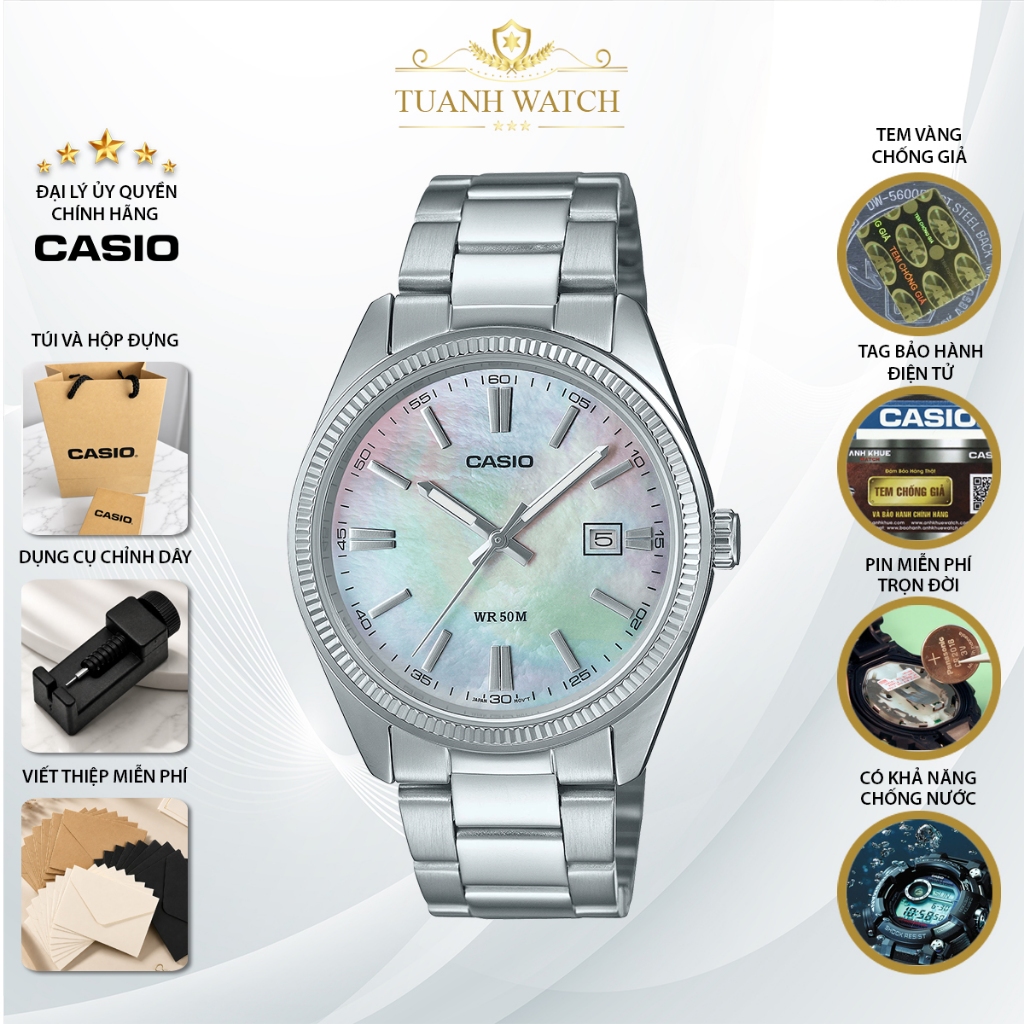 Đồng hồ Casio nam dây thép MTP-1302DS-7AVDF chính hãng - Bảo hành 1 năm, thay pin trọn đời