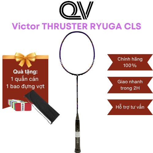 Vợt cầu lông Victor Thruster Ryuga CLS J Tím chính hãng Quốc Việt Badminton thiên về tấn công mạnh m