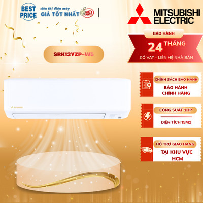 SRK13YZP-W5 Máy Lạnh Mitsubishi Heavy – 1.5 HP, Inverter DC PAM, Làm Lạnh Nhanh SRK13YZP-W5