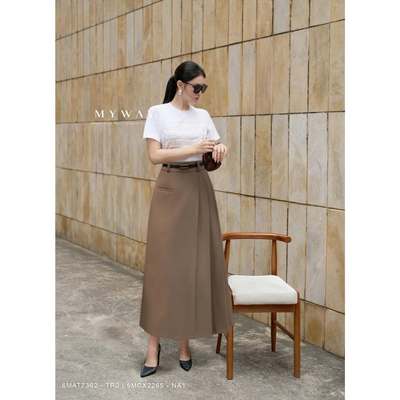 Chân Váy Công Sở Nữ MY WAY Xòe Nhẹ Phối Túi Cách Điệu Cao Cấp 5MCX2265