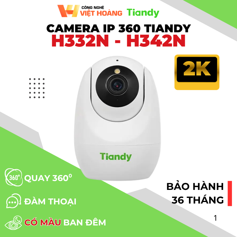 [3M/4M] Camera Tiandy TC- H332N/ H342N | Xoay Trong Nhà, Đàm Thoại 2 Chiều, Dùng App