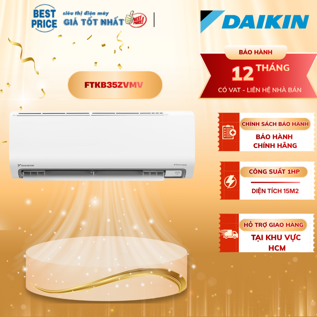 FTKB35ZVMV Máy lạnh Daikin Inverter 1.5HP – Model 2025, tiết kiệm điện FTKB35ZVMV