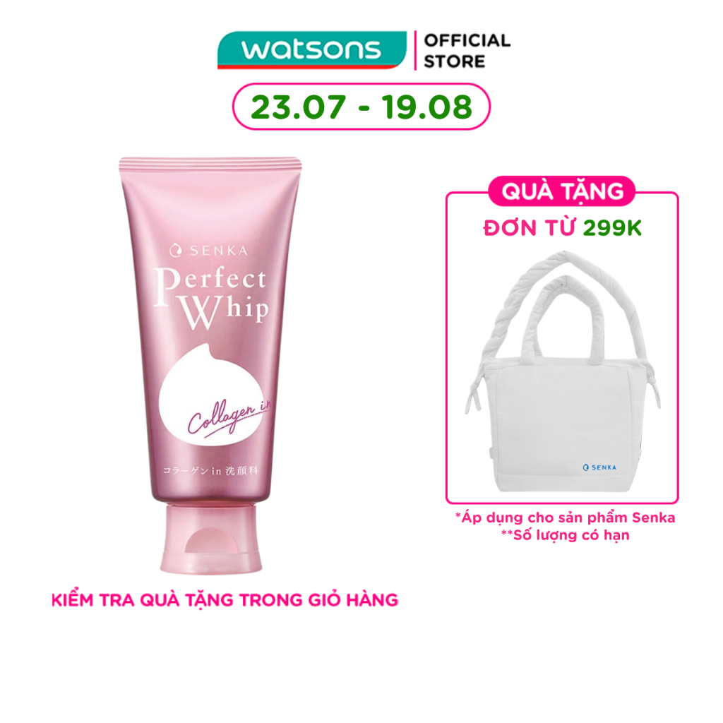 Sữa Rửa Mặt Tạo Bọt Senka Perfect Collagen In 120g