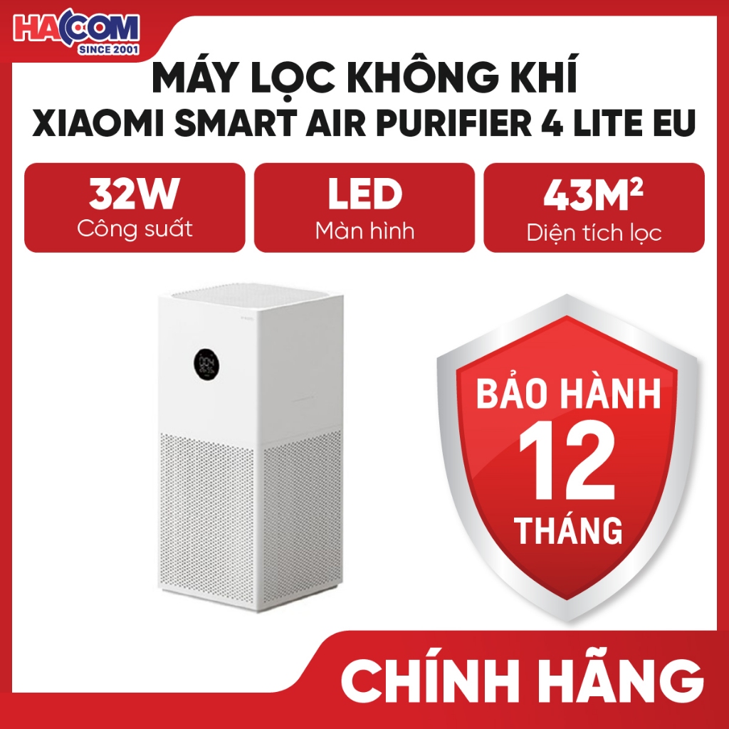 Máy Lọc Không Khí Xiaomi Smart Air Purifier 4 Lite EU (BHR5274GL) - Bảo Hành 12 Tháng HACOM PC