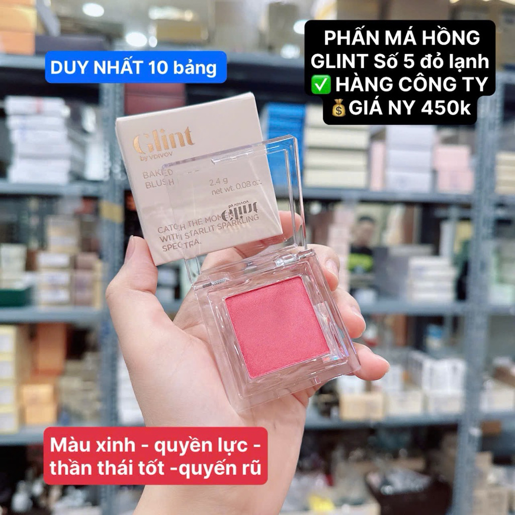 PHẤN MÁ HỒNG GLINT Số 5 đỏ lạnh
