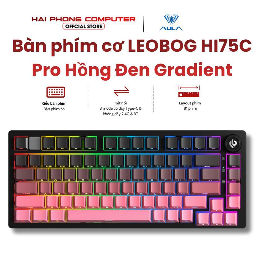 Bàn phím cơ không dây LEOBOG HI75C Pro Đen Hồng Gradient Star vector switch