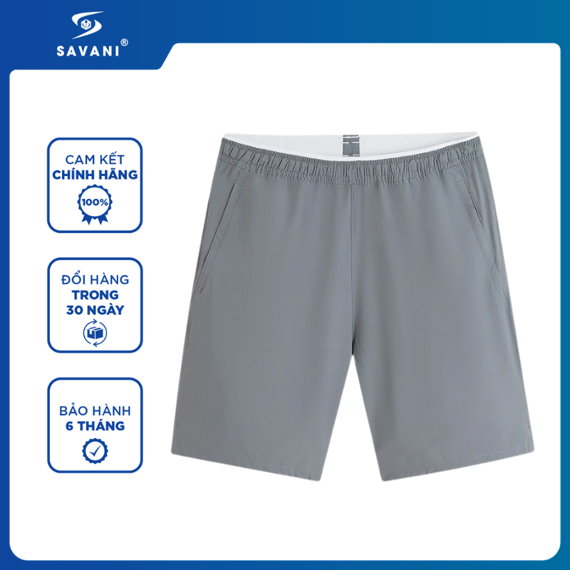 Quần Short Gió Cạp Chun SAVANI, Quần Đùi Nam Thể Thao Chất Mát, Co Giãn 4 Chiều MSGC010S6