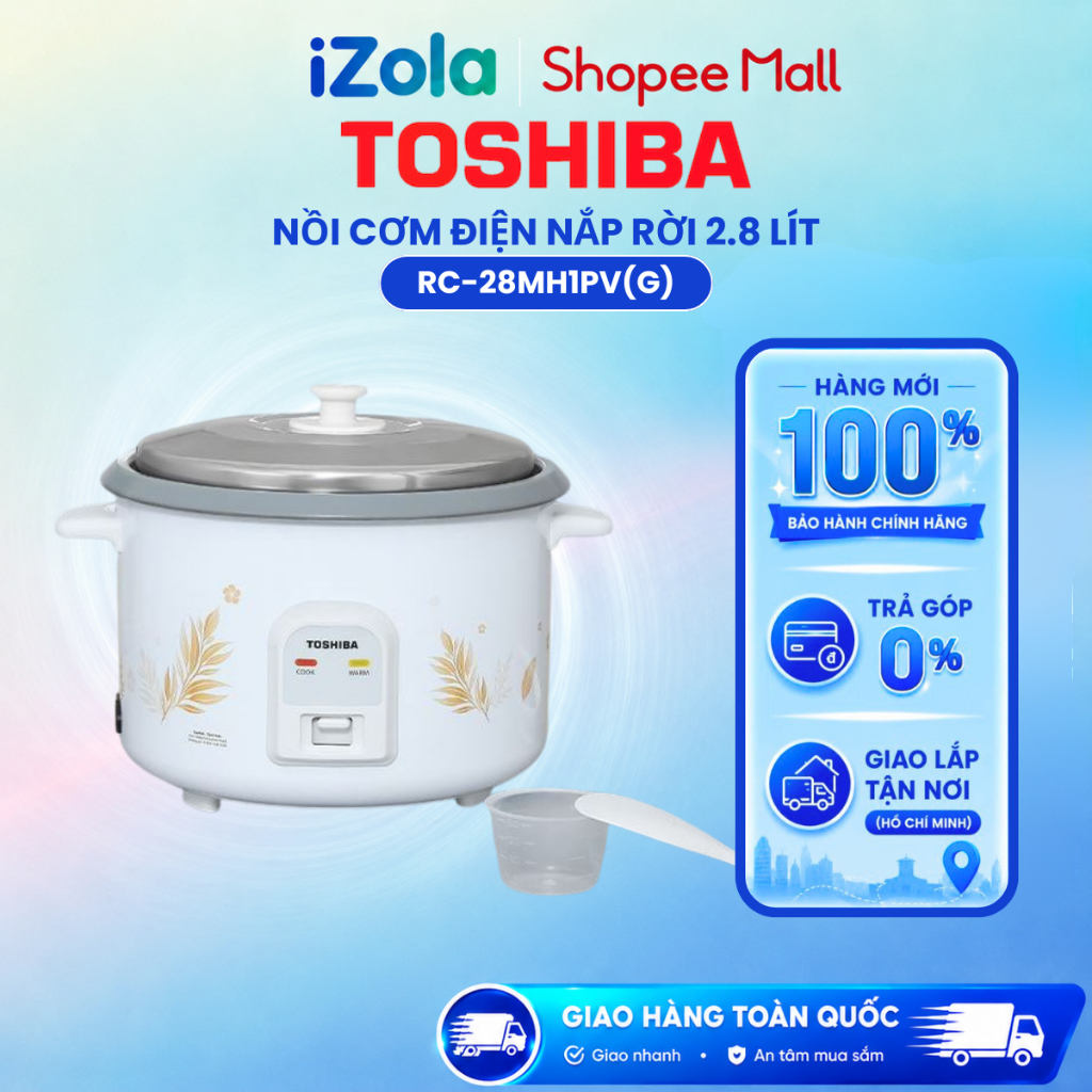 RC-28MH1PV(G) - Nồi cơm nắp rời Toshiba 2.8 lít RC-28MH1PV(G) - Hàng chính hãng