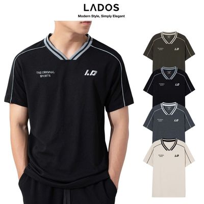 Áo thun thể thao phối bo cổ chạy viền LADOS-9177 vải tổ ong nhí phong cách trẻ trung năng động