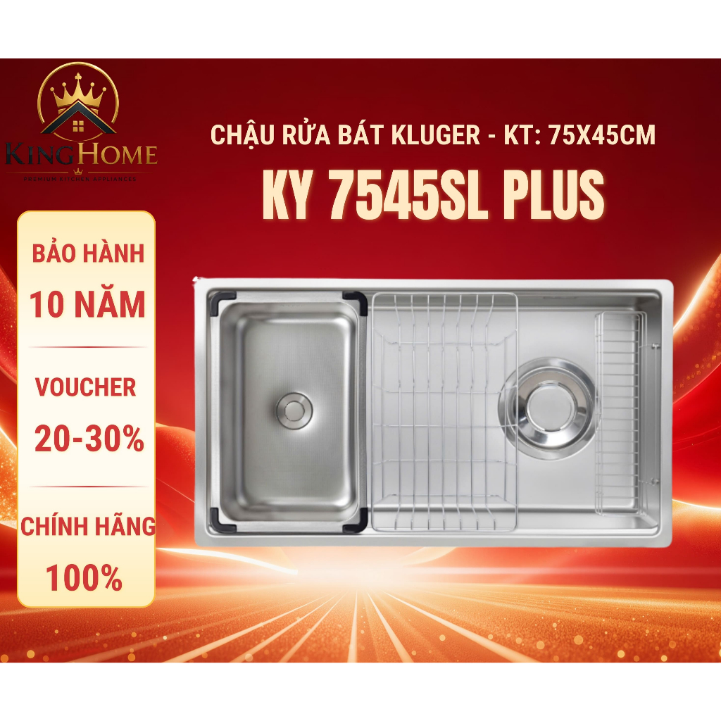 Chậu rửa bát Kluger KY7545SL Plus | Hàng chính hãng