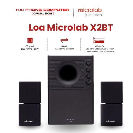 Loa Vi Tính Microlab X2 2.1 46W RMS Bass Mạnh Cho PC Laptop TV