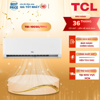Máy lạnh Điều hòa TCL Inverter 1 HP 9800 BTU TBI-10CSD/TPHI chính hãng, kháng khuẩn khử mùi