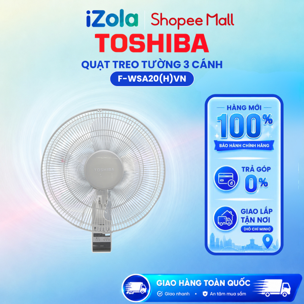 F-WSA20(H)VN - Quạt treo tường Toshiba 3 cánh F-WSA20(H)VN 55W - Hàng chính hãng