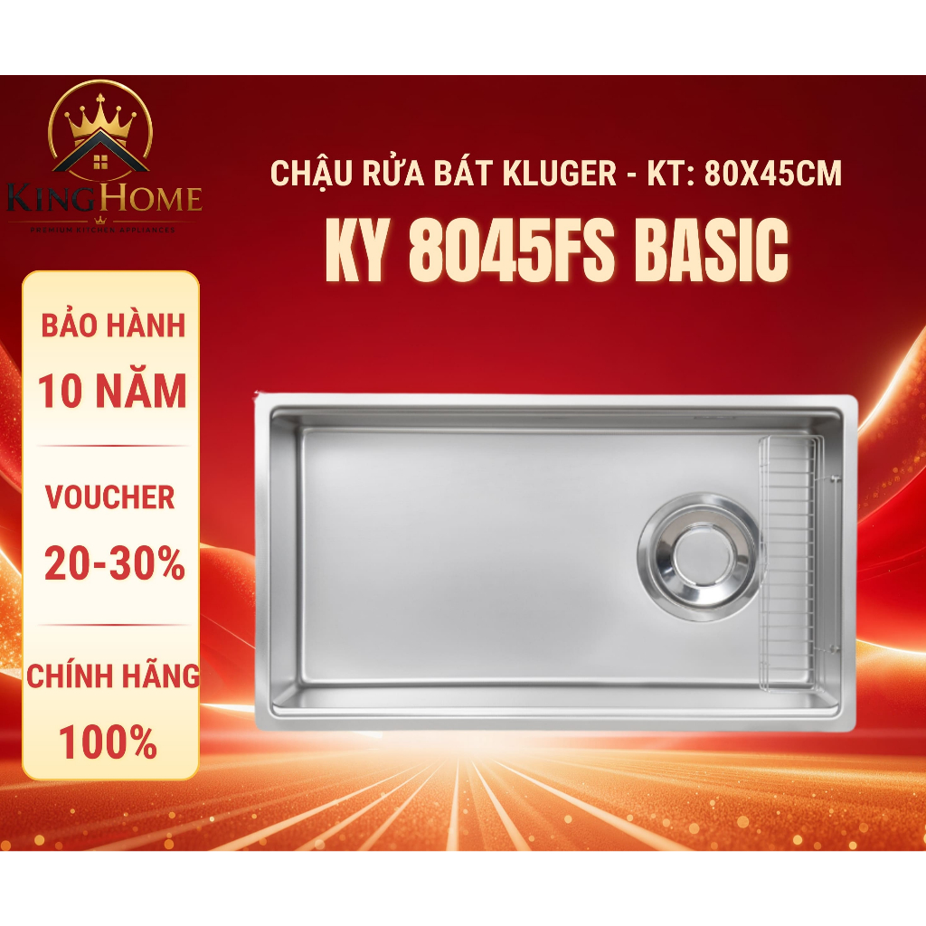 Chậu rửa bát Kluger KY8045FS – S80 BASIC | Hàng chính hãng