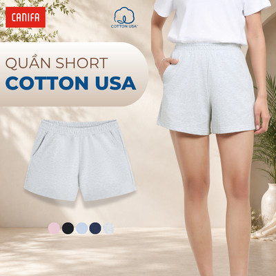 Quần soóc nữ mặc nhà cạp chun co dãn CANIFA 6BS26S001