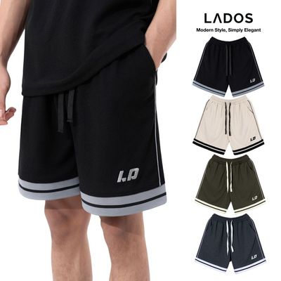 Quần short đùi thể thao nam cao cấp LADOS-4137 vải thun tổ ong nhí phối viền trẻ trung