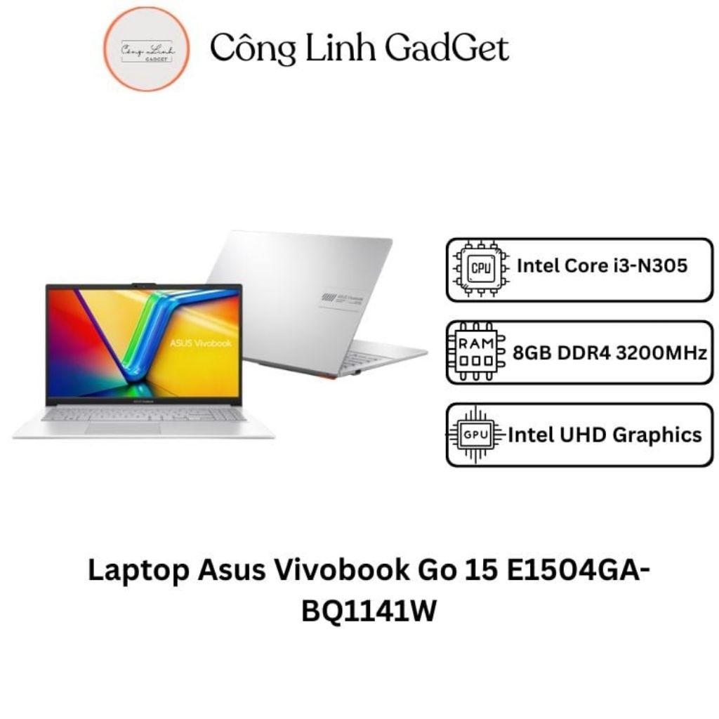 [Đã qua sử dụng]Laptop Asus Vivobook Go 15 E1504GA-BQ1141W