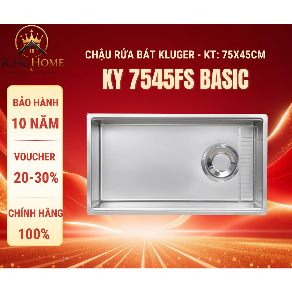 Chậu rửa bát Kluger KY7545FS – S75 | Hàng chính hãng