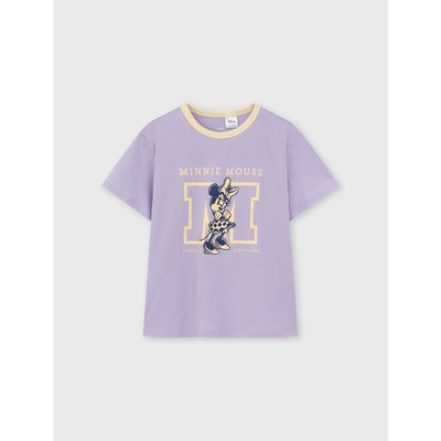 Áo phông bé gái CANIFA áo thun 100% cotton mềm mịn thoáng khí in hình Mickey 1TS26S012