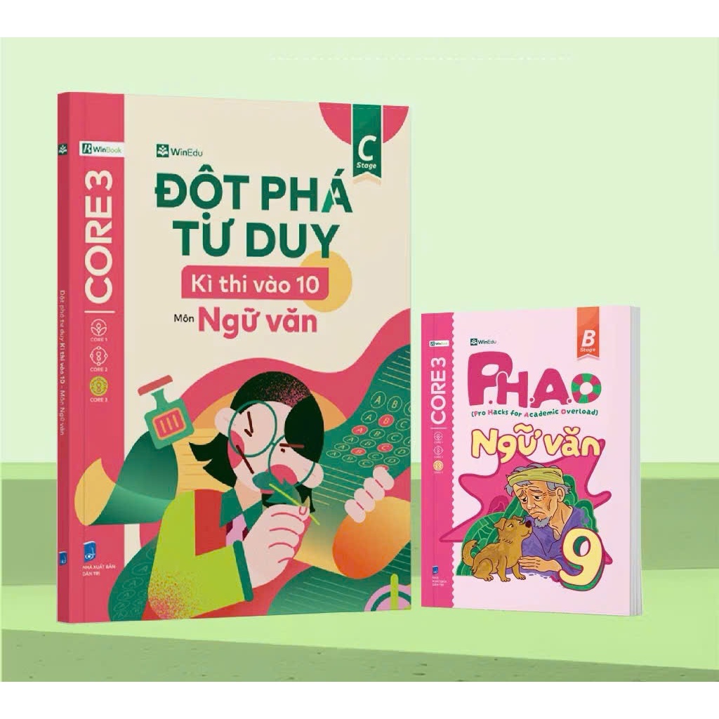Bộ 2 Sách P.H.A.O Ngữ Văn Lớp 9 Và Đột Phá Tư Duy Kì Thi Vào 10 Môn Ngữ Văn Ôn Thi Cấp 3 | WinBook