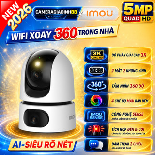 Camera wifi trong nhà imou 2 mắt ranger dual ipc-s2xp-6m0wed 6mp xoay 360 độ, đàm thoại 2 chiều - bảo hành 2 năm