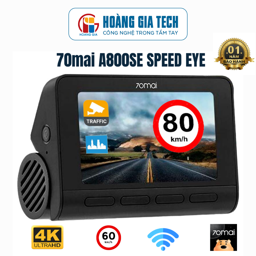 Camera hành trình 70mai A800SE Speed Eye  trước sau Cảnh báo giao thông - hàng chính hãng