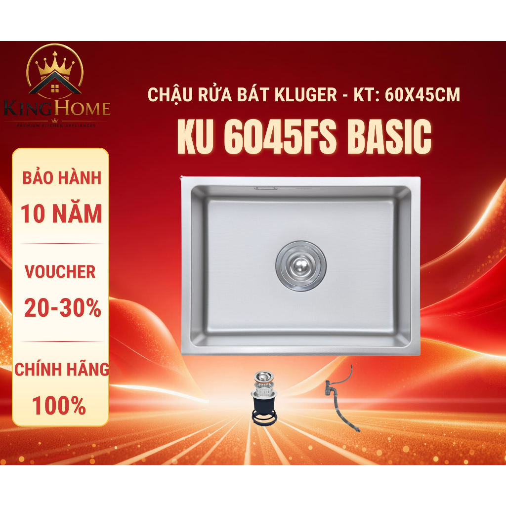 Chậu rửa bát Kluger KU6045FS Basic | Hàng chính hãng