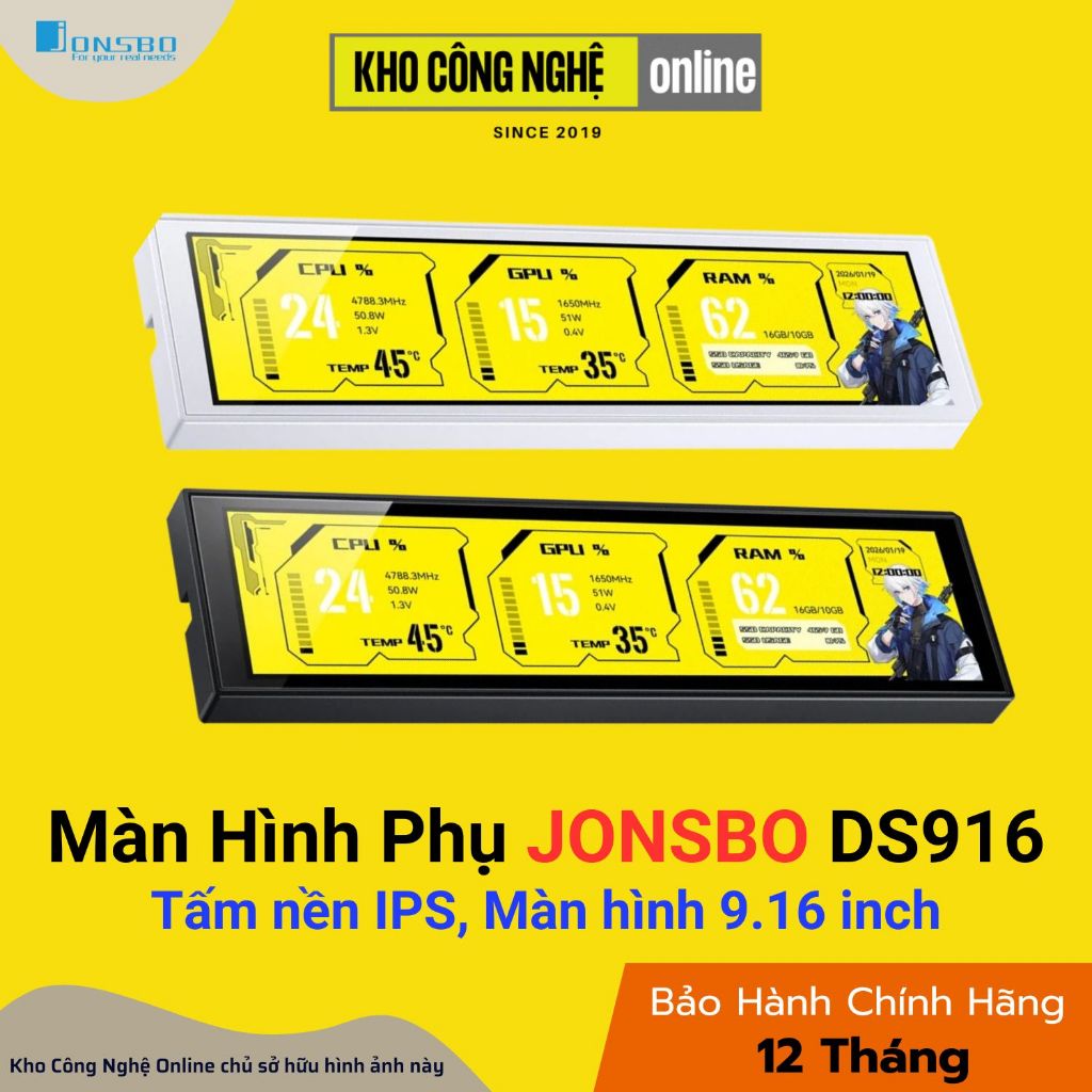[Chính hãng] Màn Hình Phụ 9.16 inch JONSBO DS916 (Hàng Chính Hãng)