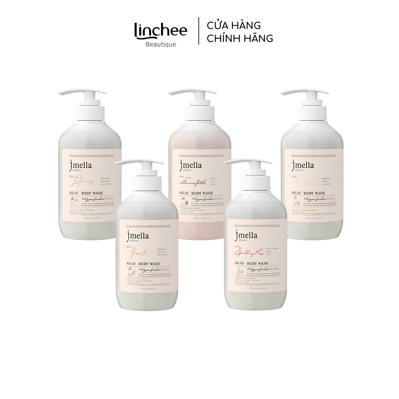 [Chính hãng] Sữa Tắm Dưỡng Ẩm Hương Nước Hoa Jmella In France Body Wash 500ml - Linchee Beautique