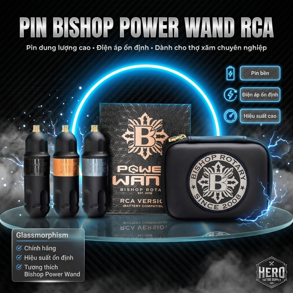 Máy xăm cao cấp Bishop Power wand RCA