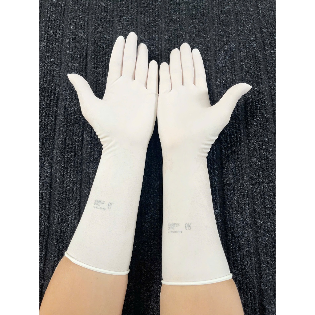 [1KG GĂNG TAY] 1KG Găng Tay Latex Không Bột | Bao tay latex không bột dài 30cm | Găng tay siêu bền s