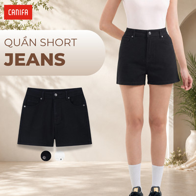 Quần short jean nữ basic tôn dáng chất liệu mềm mại CANIFA 6BS26S005